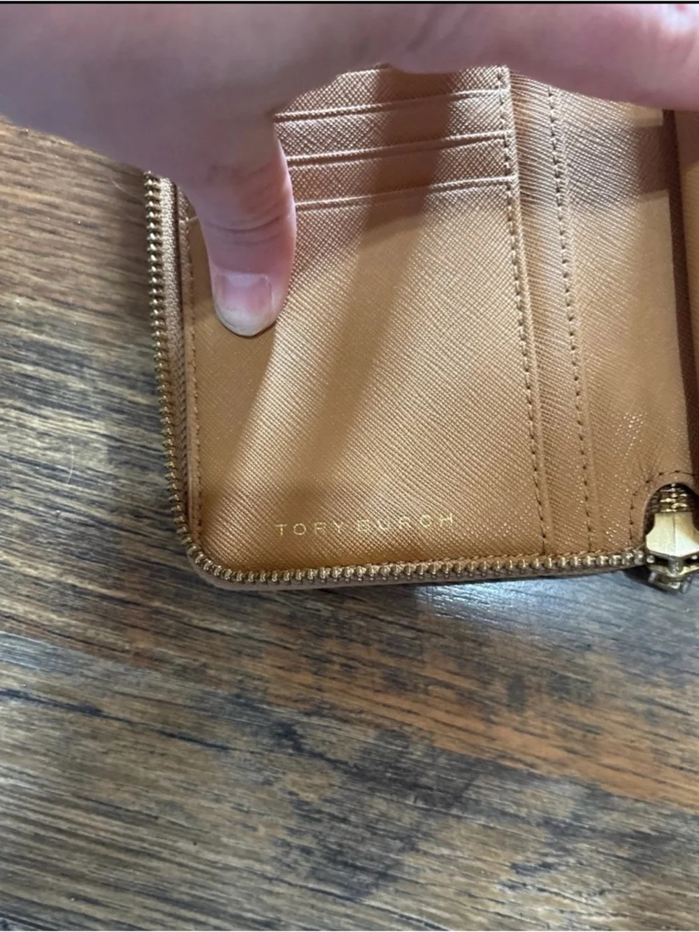 Tory Burch Zip‎ Around Wallet - Tan